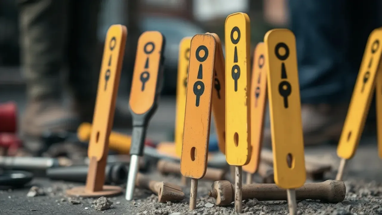 Tools and site markers used in how much does a divorce solicitor cost in Manchester