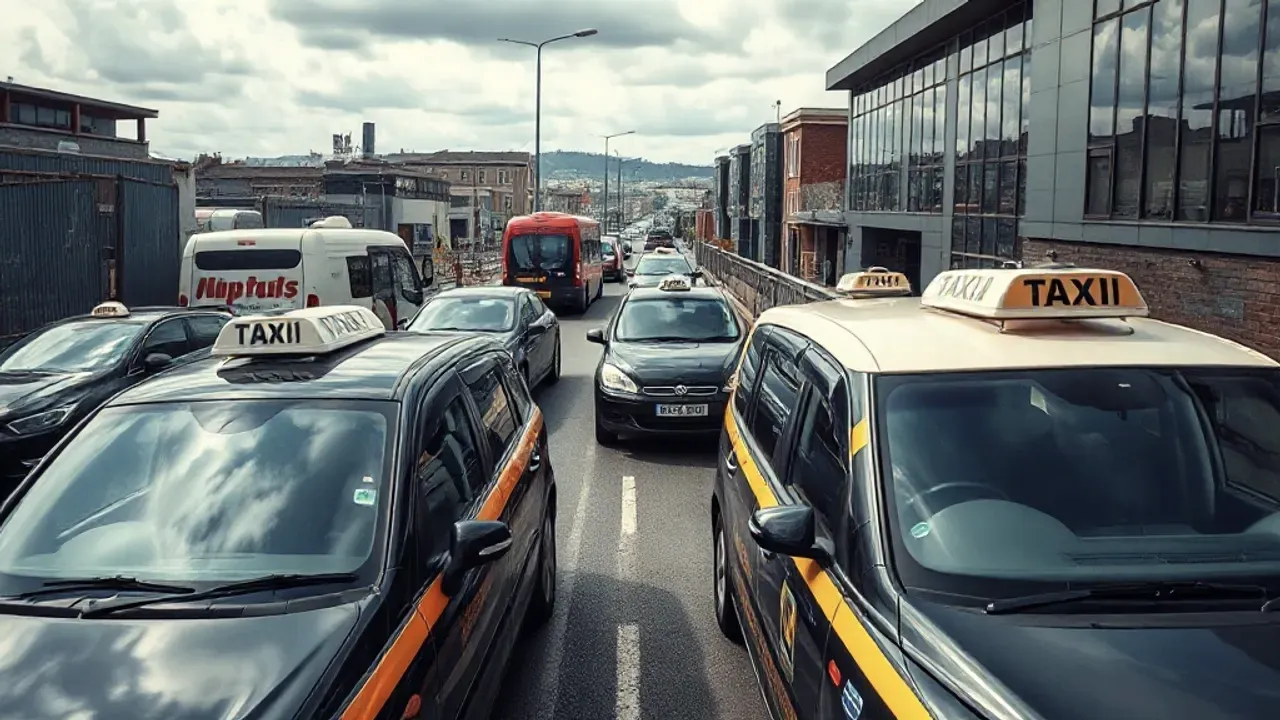 An elevated view across a site relevant to Long-distance taxi journey near Manchester