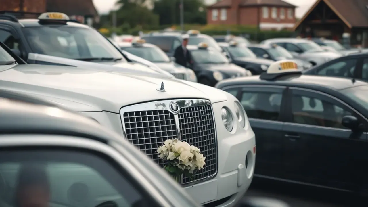 The site involved in Wedding car hire, near Manchester, seen from a distance