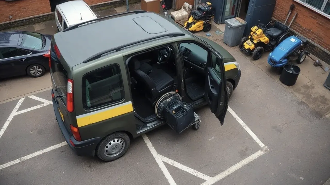 An elevated view across a site relevant to Wheelchair accessible vehicle near Manchester